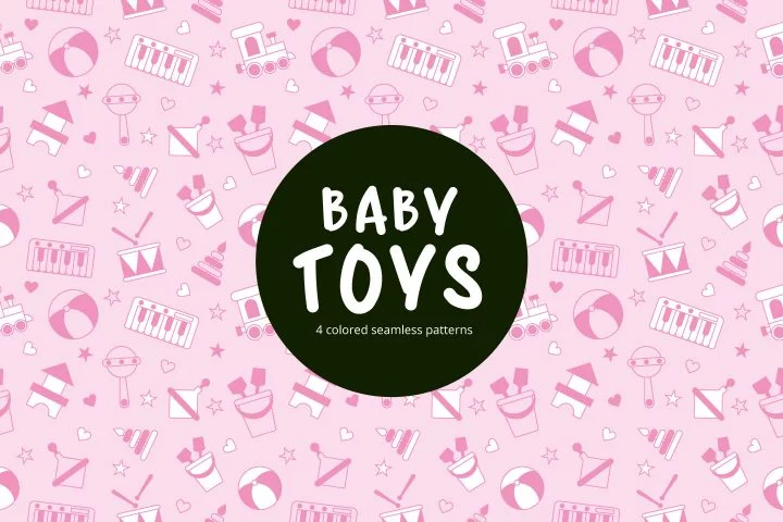 Baby Toy Vector Seamless Free Pattern