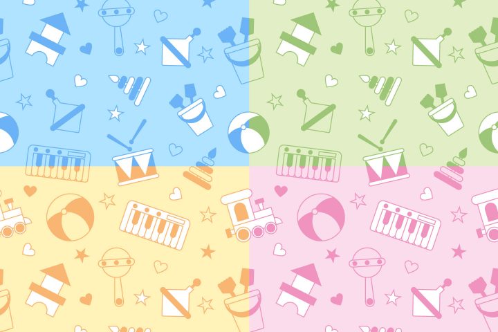 Baby Toy Vector Seamless Free Pattern