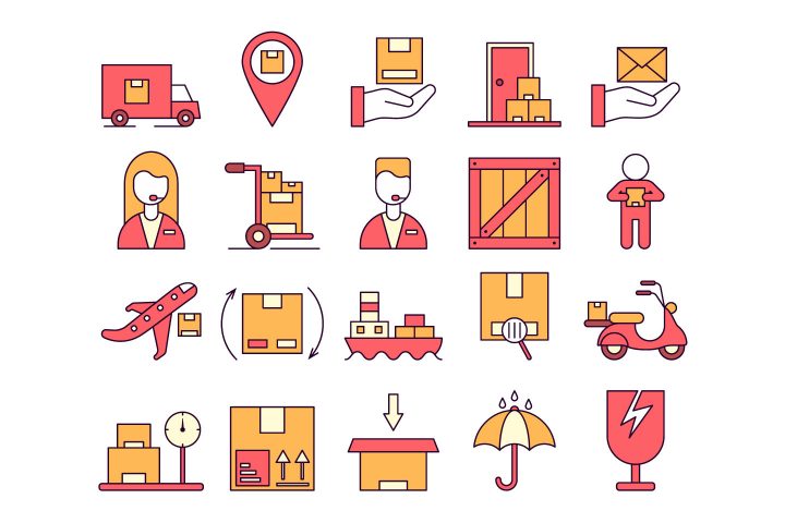 Delivery Vector Free Icon Set