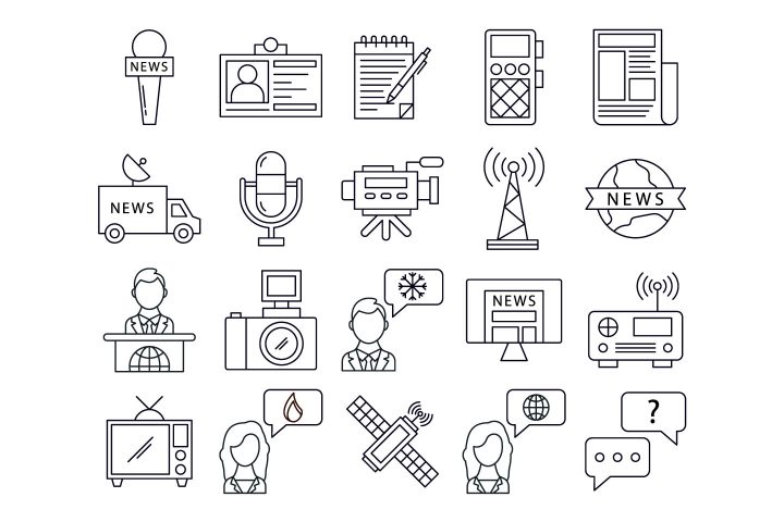 Journalism Vector Free Icon Set