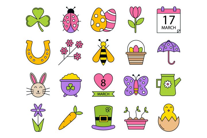 Spring Vector Free Icon Set