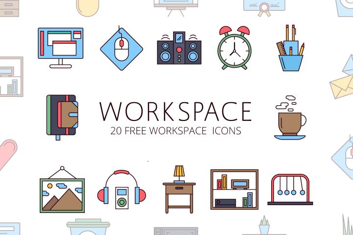 Workspace Vector Free Icon Set