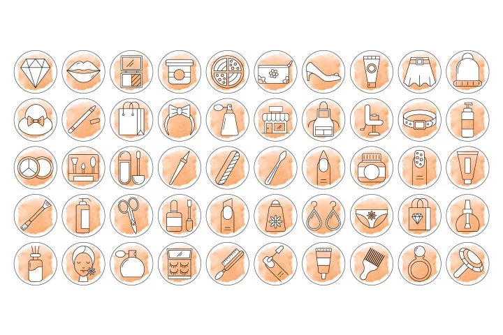 Free 100 Beauty Instagram Story Highlight Icons