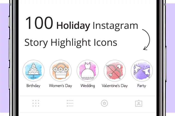 100 Holiday Instagram Story Highlight Icons