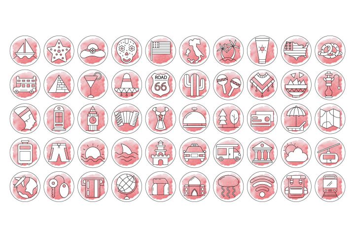 100 Travel Instagram Story Highlight Icons
