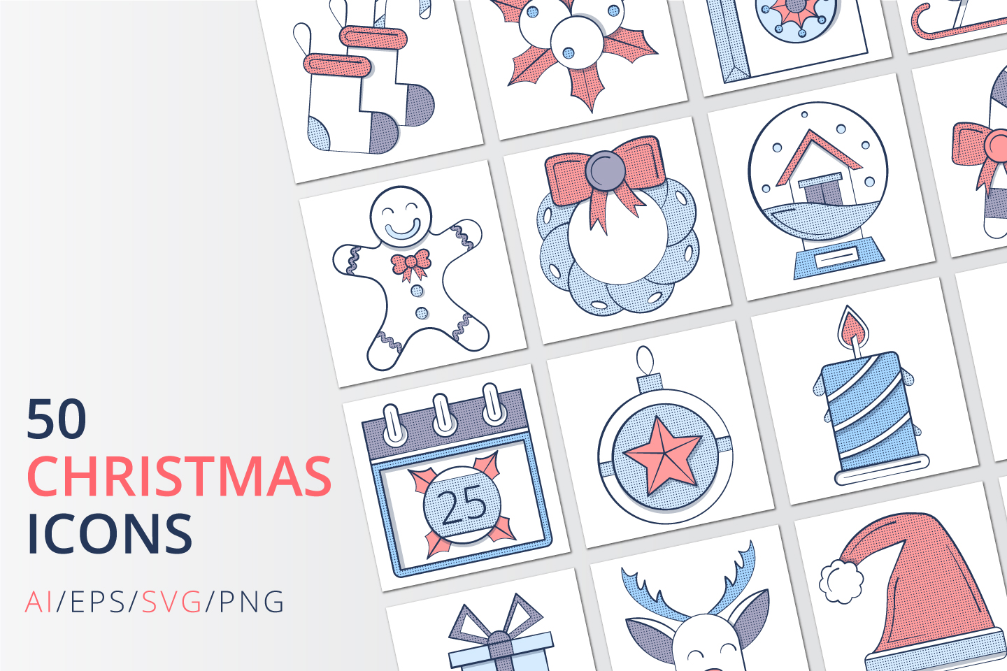 Christmas Icons AI EPS SVG PNG Files GraphicSurf Com