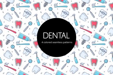 Dental Free Vector Seamless Pattern