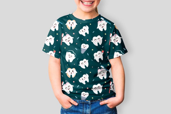 Funny Teeth Vector Free Seamless Pattern