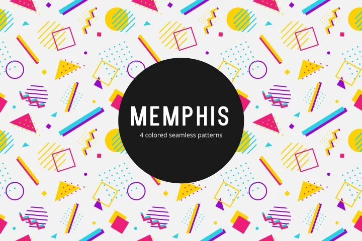 Memphis Vector Free Seamless Pattern