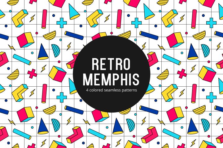 Retro Memphis Free Seamless Pattern