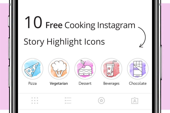 10 Free Cooking Instagram Story Highlight Icons