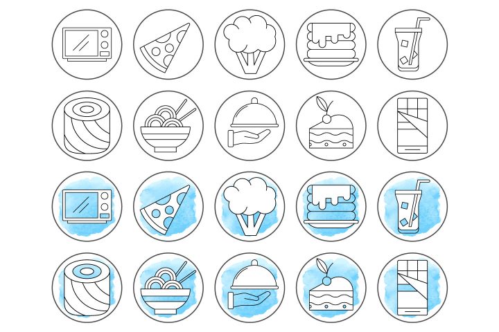 10 Free Cooking Instagram Story Highlight Icons