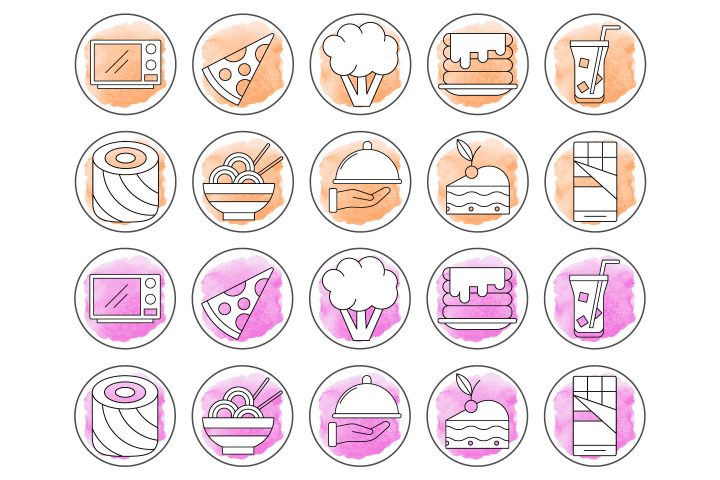 10 Free Cooking Instagram Story Highlight Icons