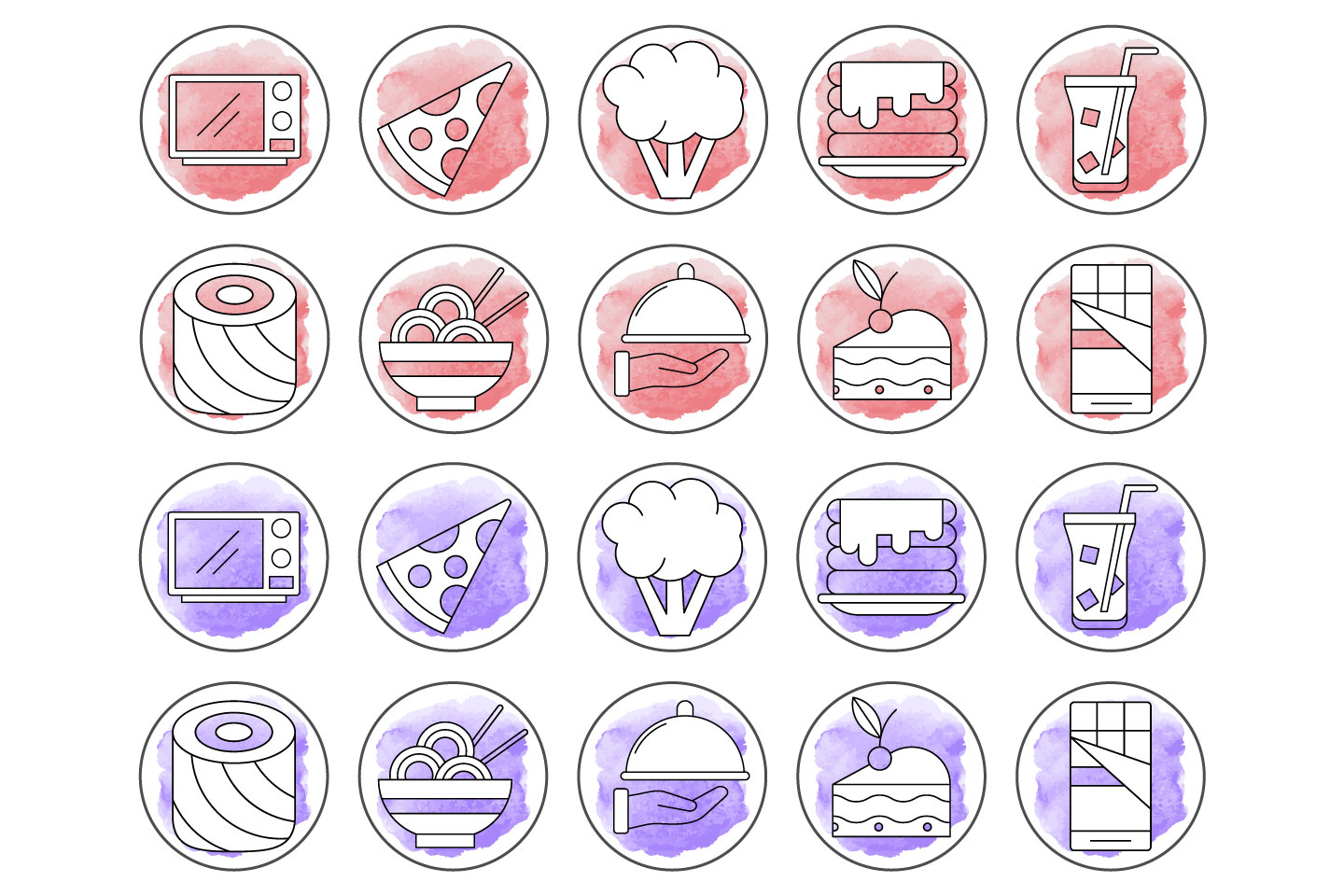 highlight cooking instagram story icons graphicsurf