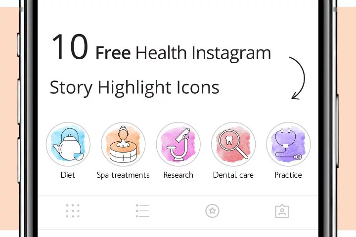 10 Free Health Instagram Story Highlight Icons