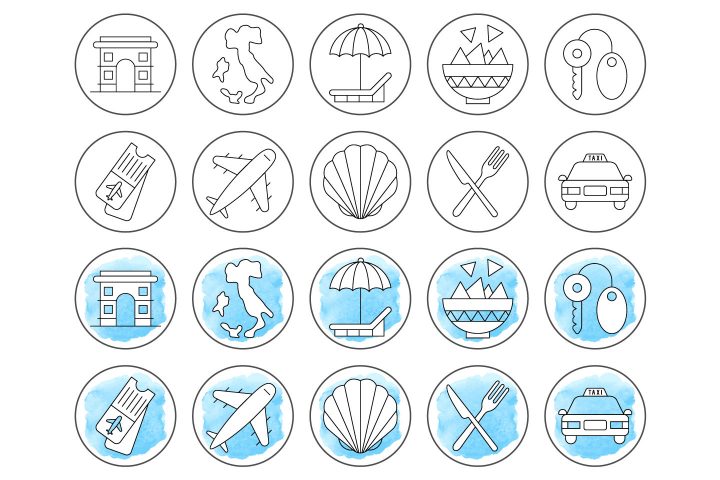 10 Free Travel Instagram Story Highlight Icons