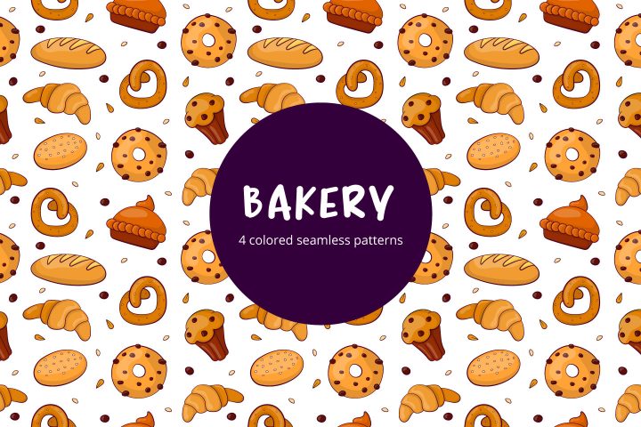 Bakery Vector Free Seamless Pattern