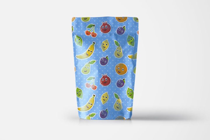 Cartoon Fruits Vector Seamless Pattern