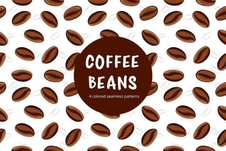 Coffee Beans Vector Free Seamless Pattern