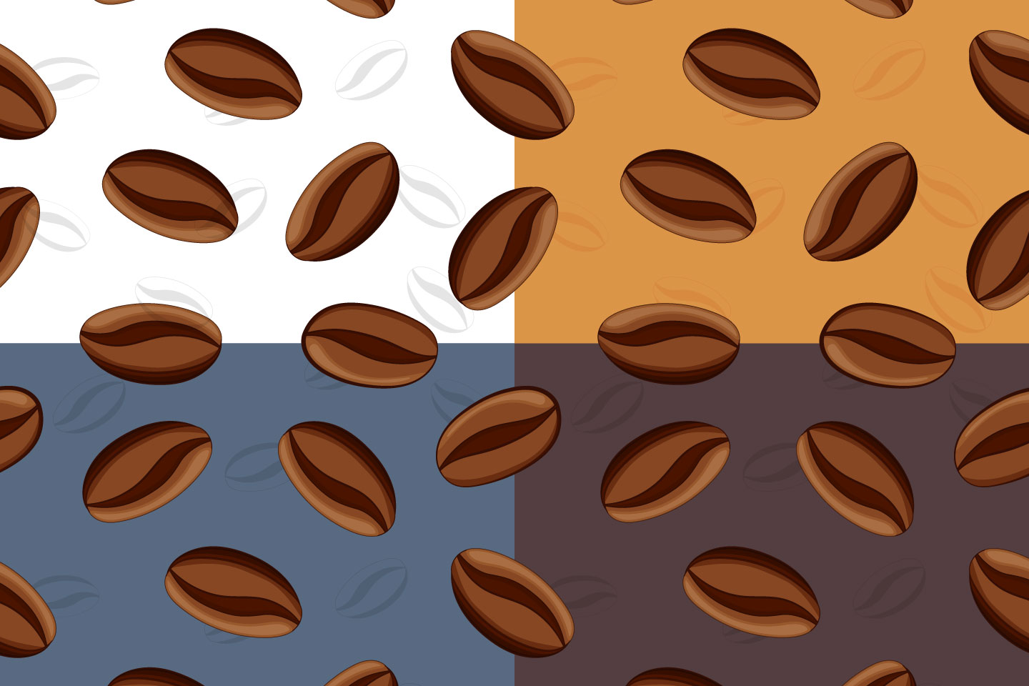 Download Coffee Beans Vector Free Seamless Pattern - GraphicSurf ...