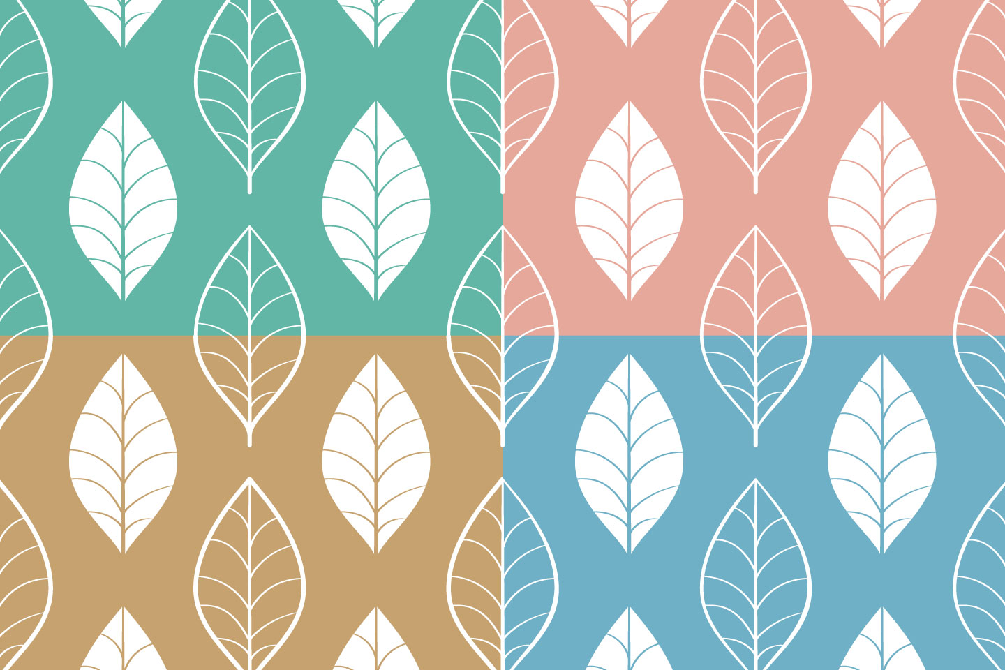Leaves Vector Free Seamless Pattern - GraphicSurf.com