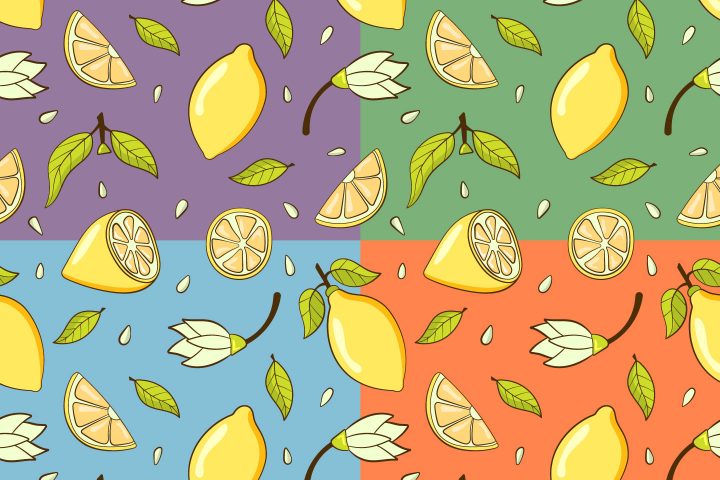 Lemon Vector Free Seamless Pattern