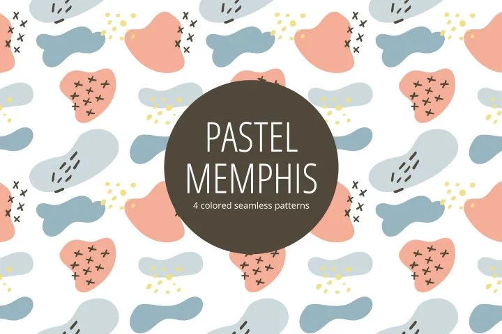 Pastel Memphis Free Seamless Pattern