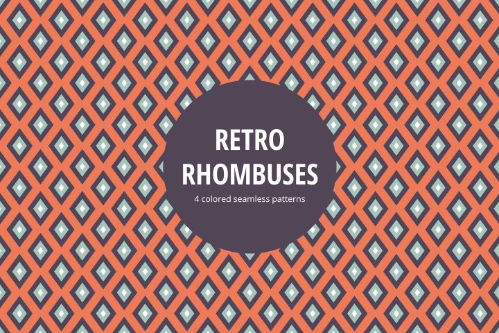 Retro Rhombuses Vector Seamless Pattern