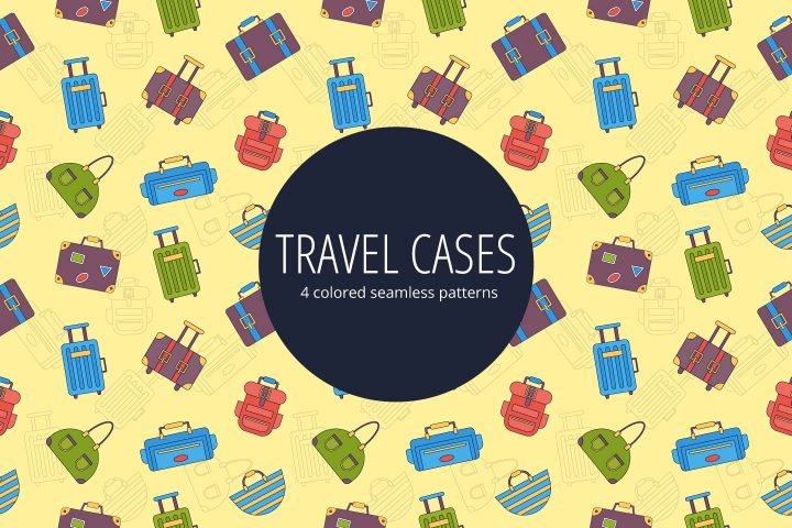Travel Cases Vector Seamless Pattern