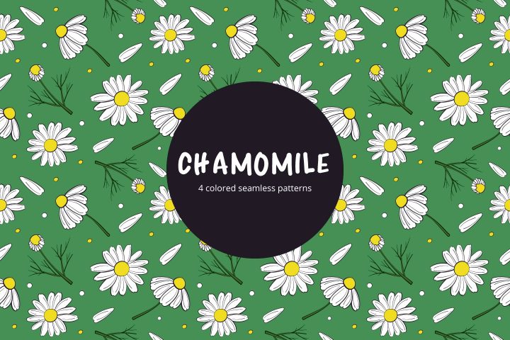 Chamomile Vector Free Pattern