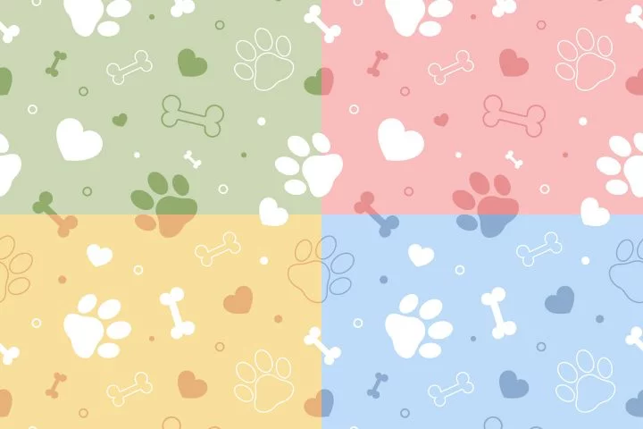 Dog Paws Vector Free Seamless Pattern