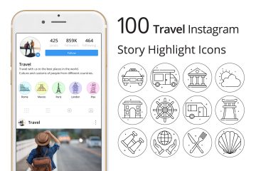 Travel Instagram Story Highlight Icons Pack
