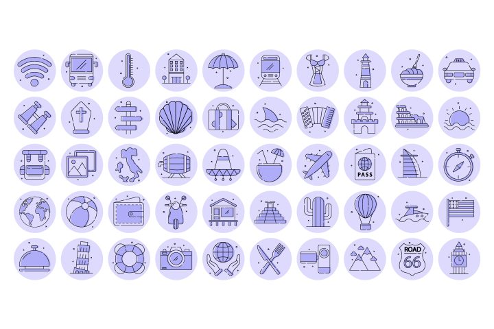 Travel Instagram Story Highlight Icons Pack