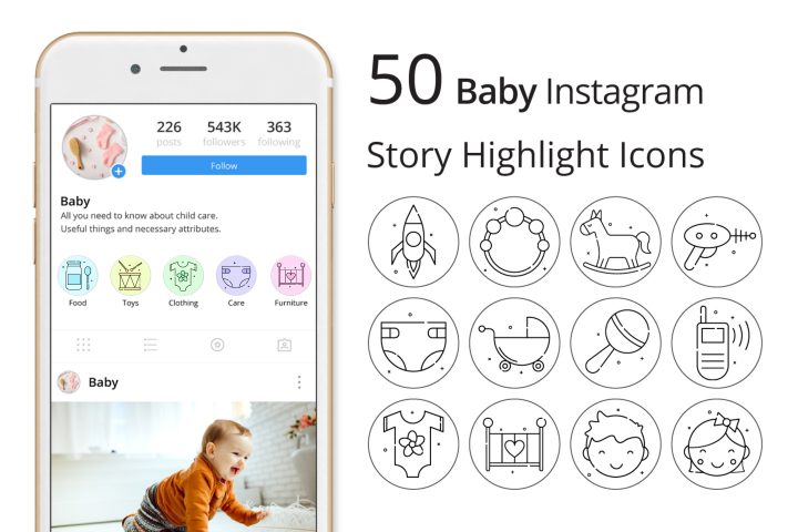 Baby Instagram Story Highlight Icons Pack