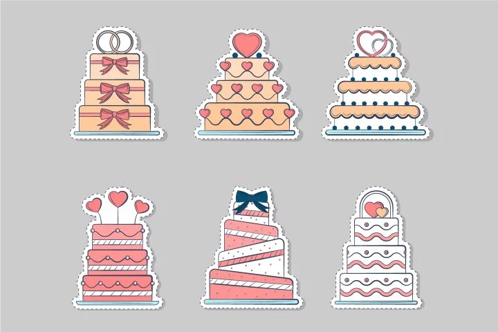 A Collection of 6 Holiday Cake Stickers