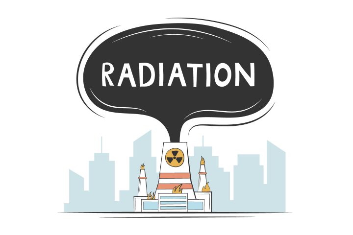 Accident at a Nuclear Power Plant with Radiation Emission Concept
