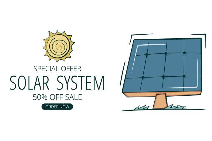 Banner Solar Systems Vector Design
