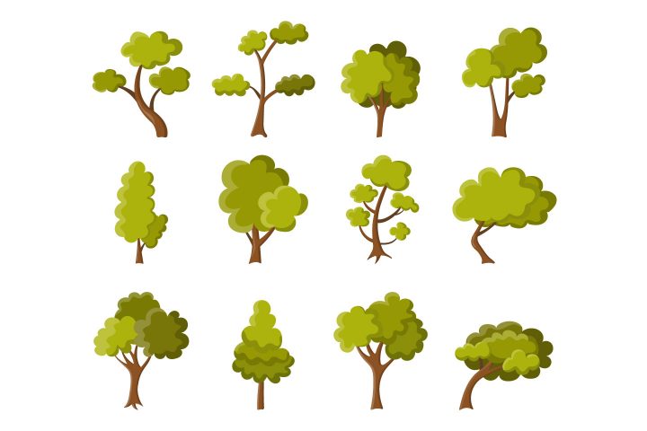 Collection of Green Summer Trees - GraphicSurf.com
