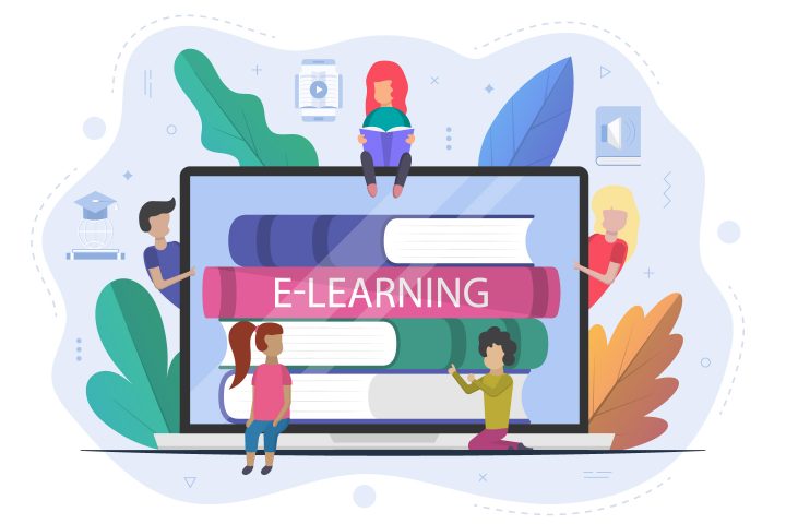 E-learning Vector Illustration - GraphicSurf.com