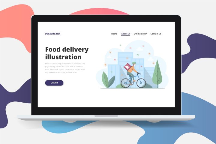 Food Delivery During an Epidemic or Pandemic Illustration