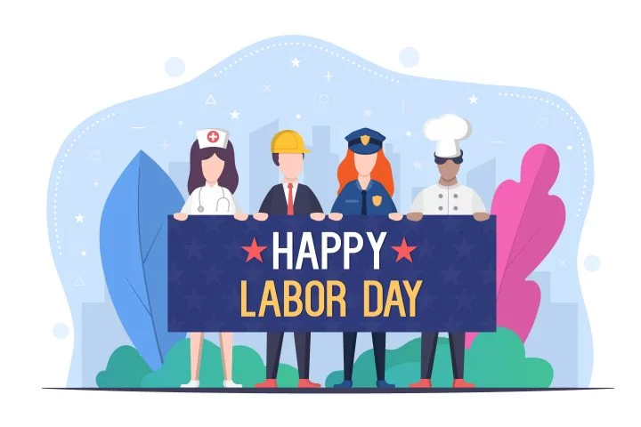 Happy Labor Day Free Vector Design
