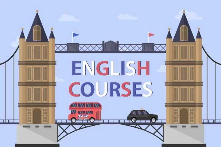 Learning English in London Illustration