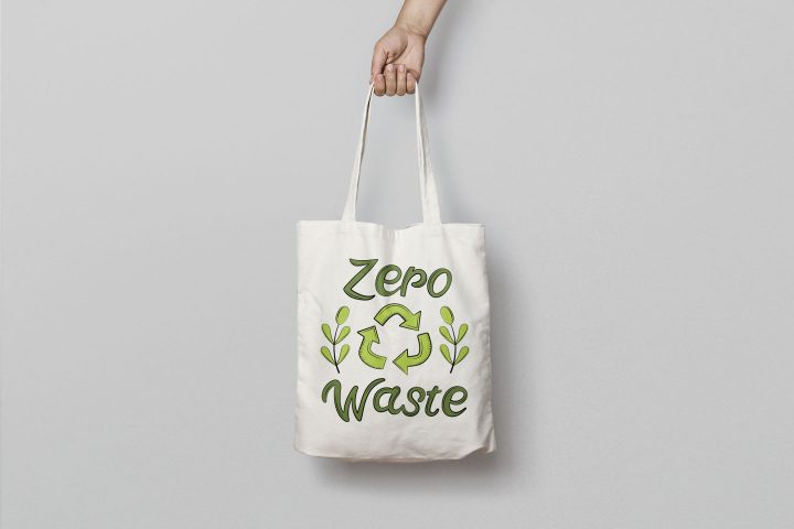 Lettering Zero Waste Flat Design