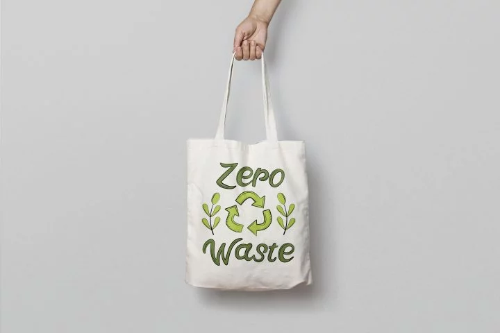 Lettering Zero Waste Flat Design