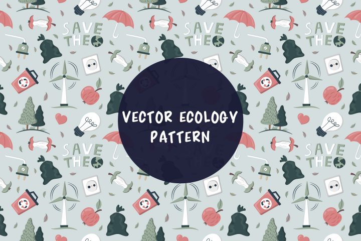 Seamless Vector Ecology Pattern