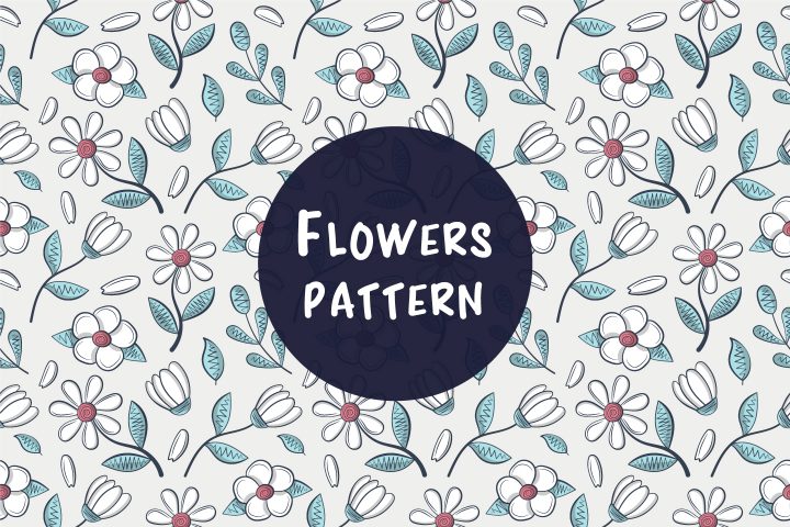 Seamless Vector Pattern with Flowers