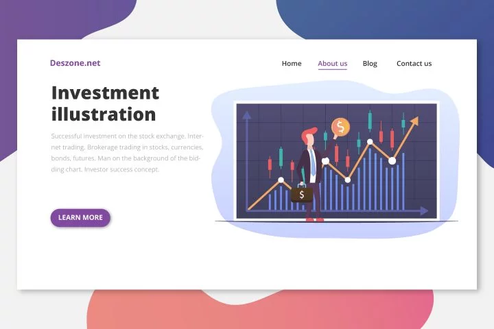 Successful Investment on the Stock Exchange Flat Design