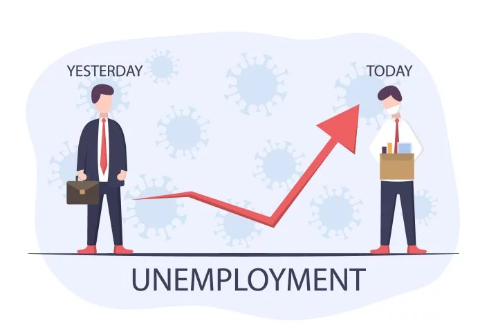 Unemployment Due to Epidemic and Pandemic Illustration