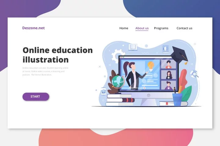Webinar and Online Education Free Illustration