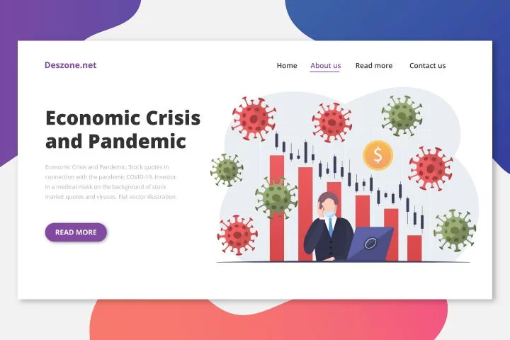 Economic Crisis and Pandemic Flat Design